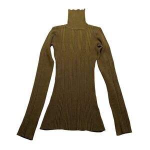 Energie Sweater M Women's Long Sleeve Olive Green Turtleneck
